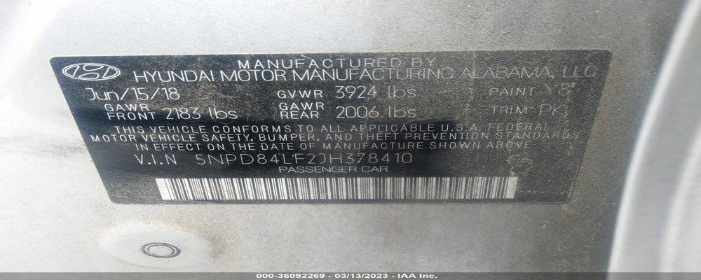 5NPD84LF2JH378410 2018 HYUNDAI ELANTRA photo no. 9