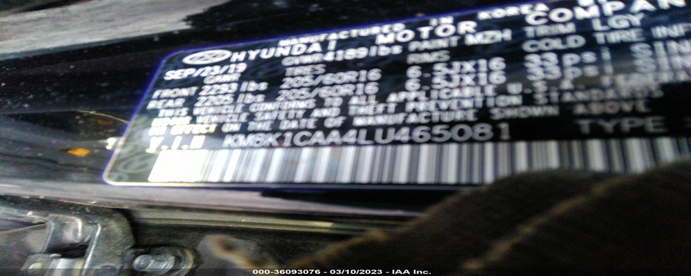 KM8K1CAA4LU465081 2020 HYUNDAI KONA photo no. 9