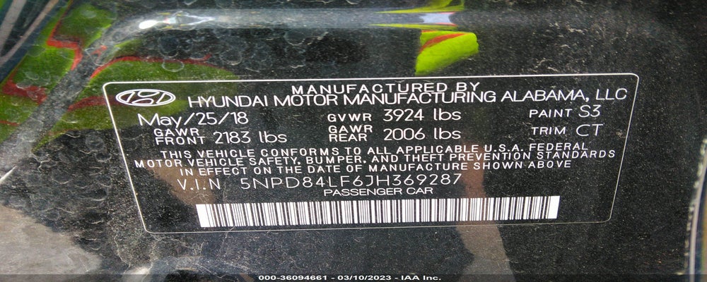 5NPD84LF6JH369287 2018 HYUNDAI ELANTRA photo no. 9