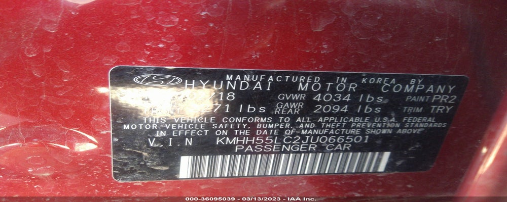 KMHH55LC2JU066501 2018 HYUNDAI ELANTRA GT photo no. 9