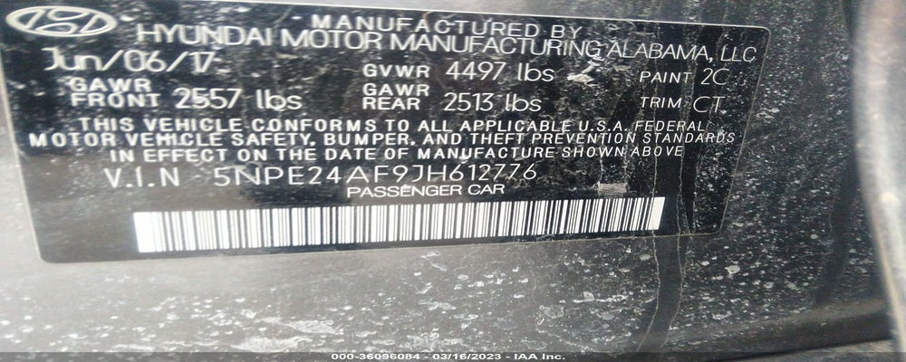 5NPE24AF9JH612776 2018 HYUNDAI SONATA photo no. 9