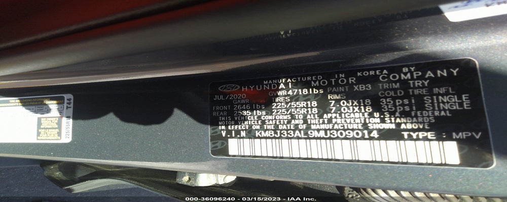 KM8J33AL9MU309014 2021 HYUNDAI TUCSON photo no. 9