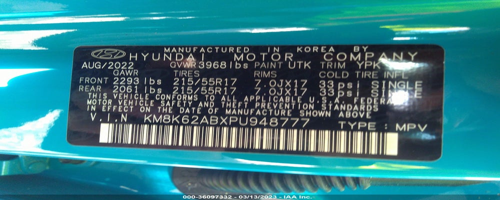KM8K62ABXPU948777 2023 HYUNDAI KONA photo no. 9