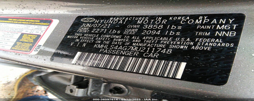 KMHLS4AG7MU211748 2021 HYUNDAI ELANTRA photo no. 9