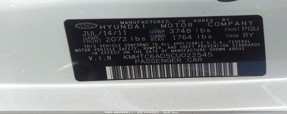 KMHTC6AD5CU022545 2012 HYUNDAI VELOSTER photo no. 9