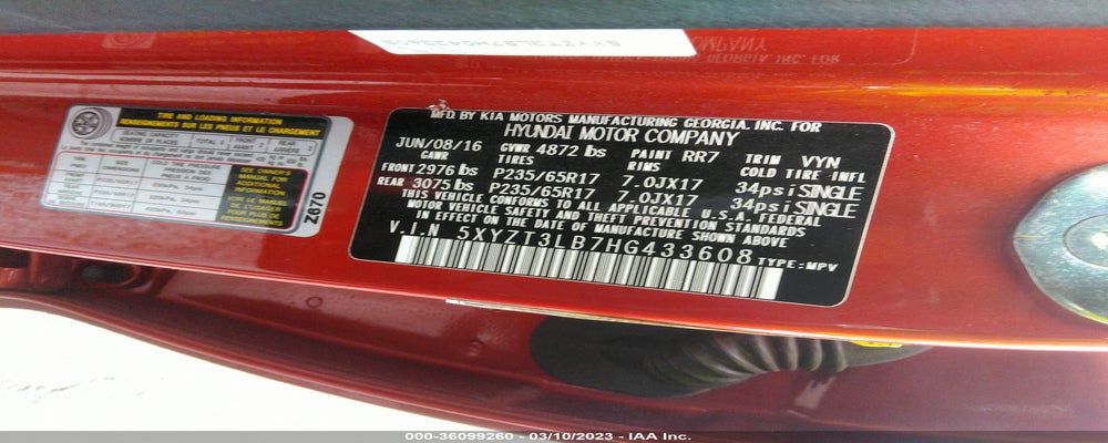5XYZT3LB7HG433608 2017 HYUNDAI SANTA FE SPORT photo no. 9
