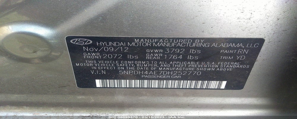 5NPDH4AE7DH252770 2013 HYUNDAI ELANTRA photo no. 9