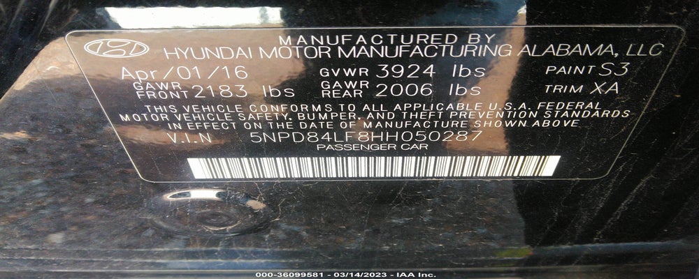 5NPD84LF8HH050287 2017 HYUNDAI ELANTRA photo no. 9
