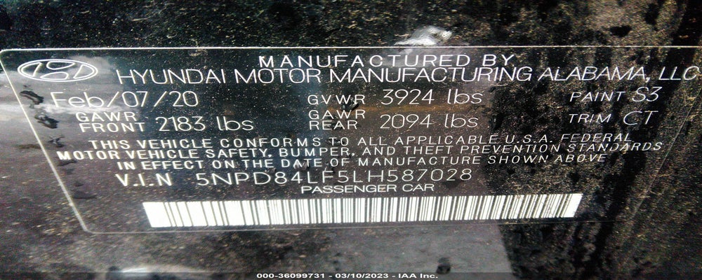 5NPD84LF5LH587028 2020 HYUNDAI ELANTRA photo no. 9