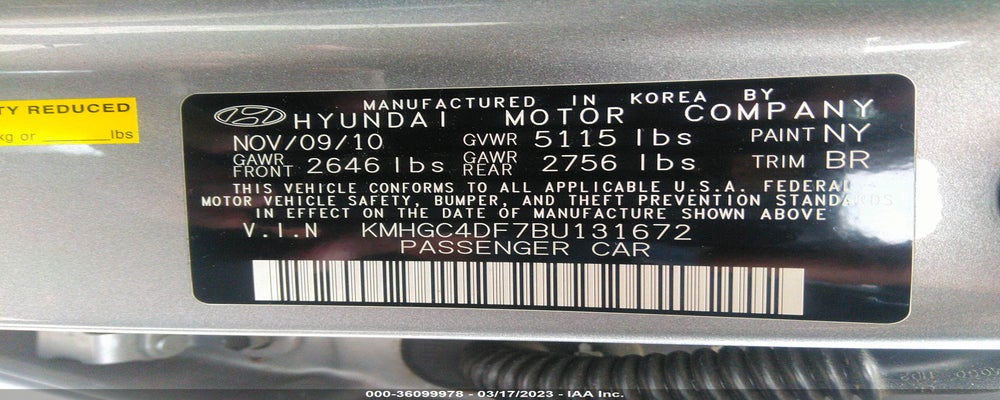 KMHGC4DF7BU131672 2011 HYUNDAI GENESIS photo no. 9