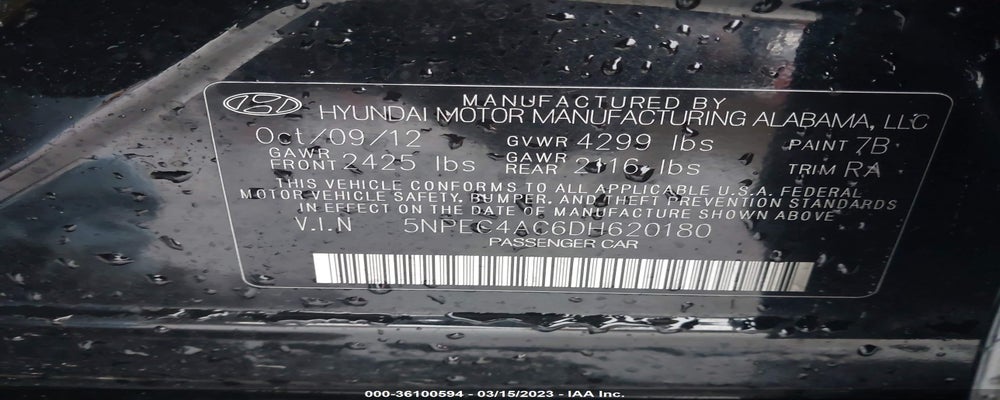 5NPEC4AC6DH620180 2013 HYUNDAI SONATA photo no. 9