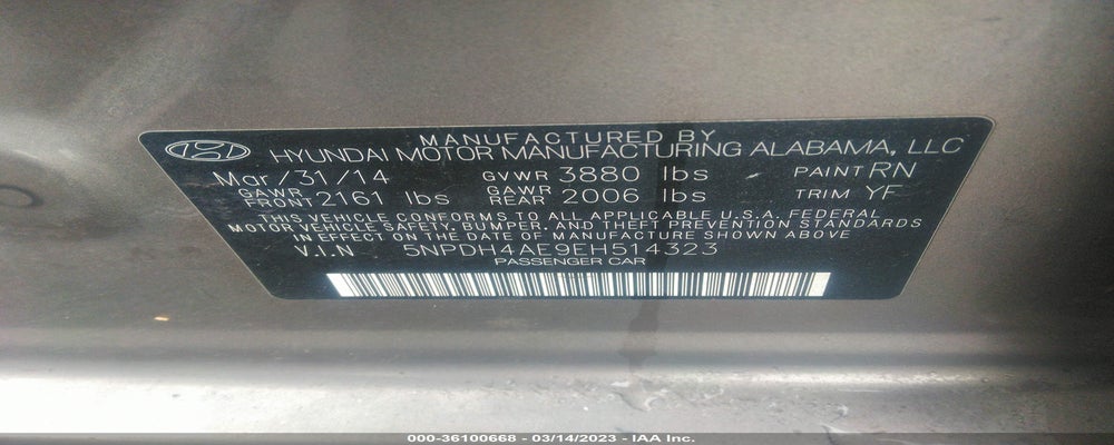 5NPDH4AE9EH514323 2014 HYUNDAI ELANTRA photo no. 9