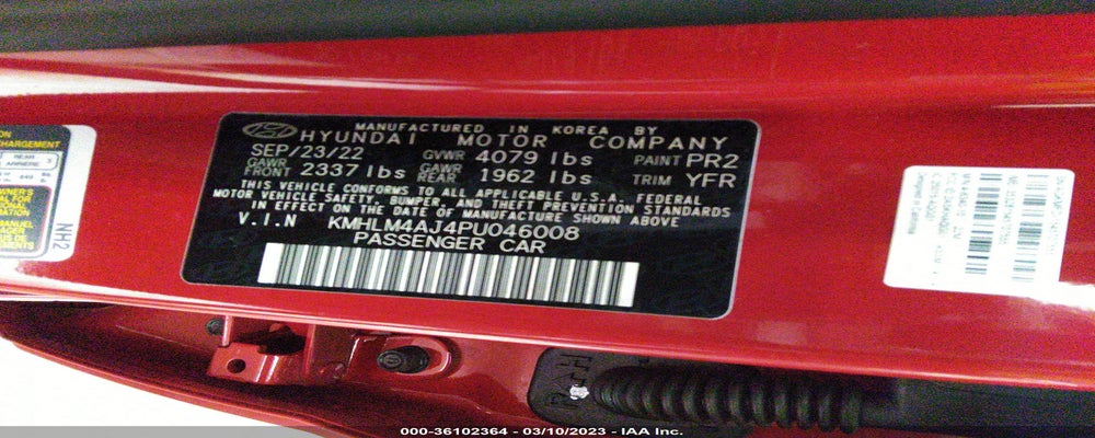 KMHLM4AJ4PU046008 2023 HYUNDAI ELANTRA HYBRID photo no. 9