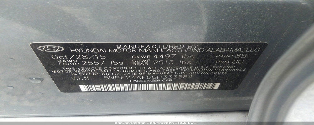 5NPE24AF6GH333584 2016 HYUNDAI SONATA photo no. 9