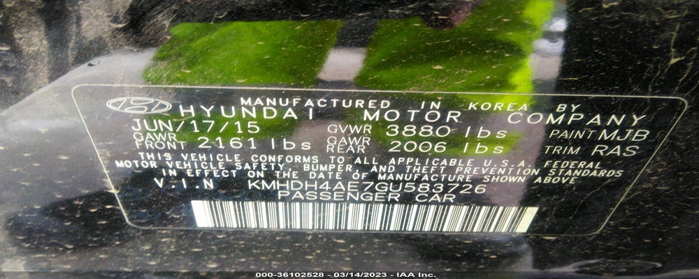 KMHDH4AE7GU583726 2016 HYUNDAI ELANTRA photo no. 9
