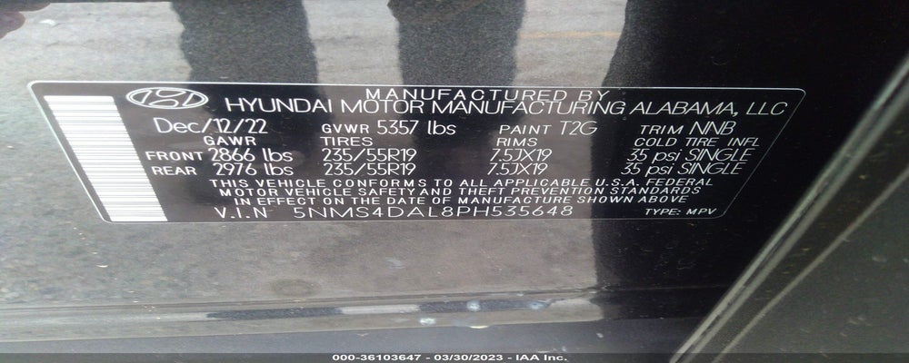 5NMS4DAL8PH535648 2023 HYUNDAI SANTA FE photo no. 9