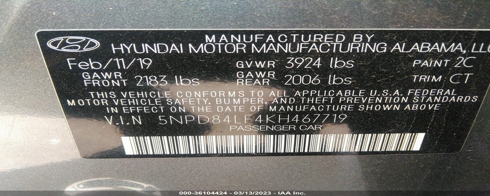 5NPD84LF4KH467719 2019 HYUNDAI ELANTRA photo no. 9