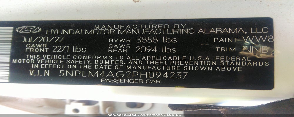 5NPLM4AG2PH094237 2023 HYUNDAI ELANTRA photo no. 9