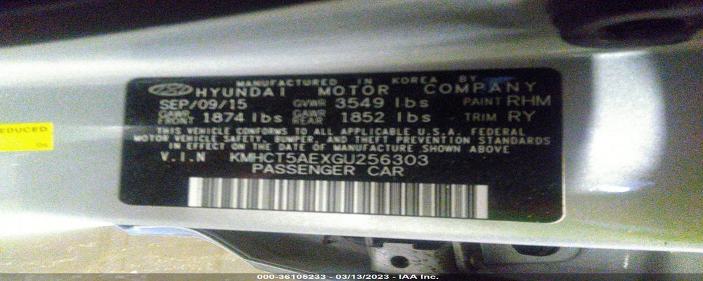KMHCT5AEXGU256303 2016 HYUNDAI ACCENT photo no. 9