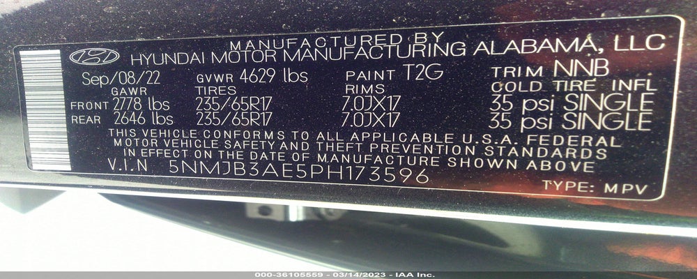 5NMJB3AE5PH173596 2023 HYUNDAI TUCSON photo no. 9