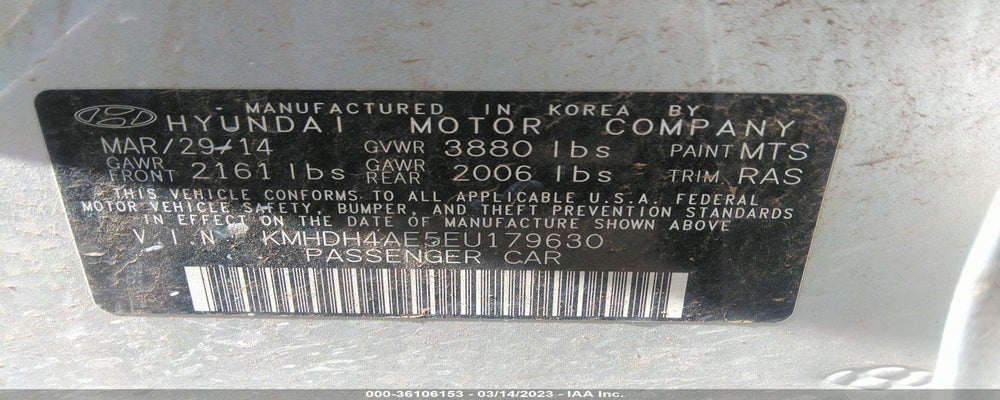 KMHDH4AE5EU179630 2014 HYUNDAI ELANTRA photo no. 9