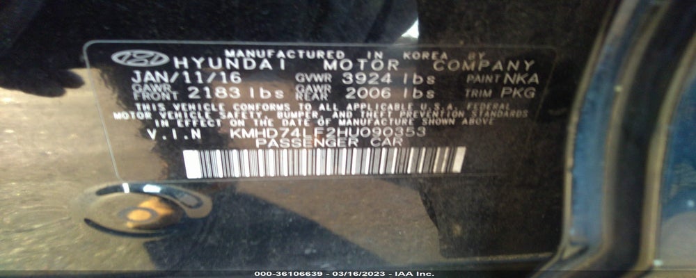 KMHD74LF2HU090353 2017 HYUNDAI ELANTRA photo no. 9