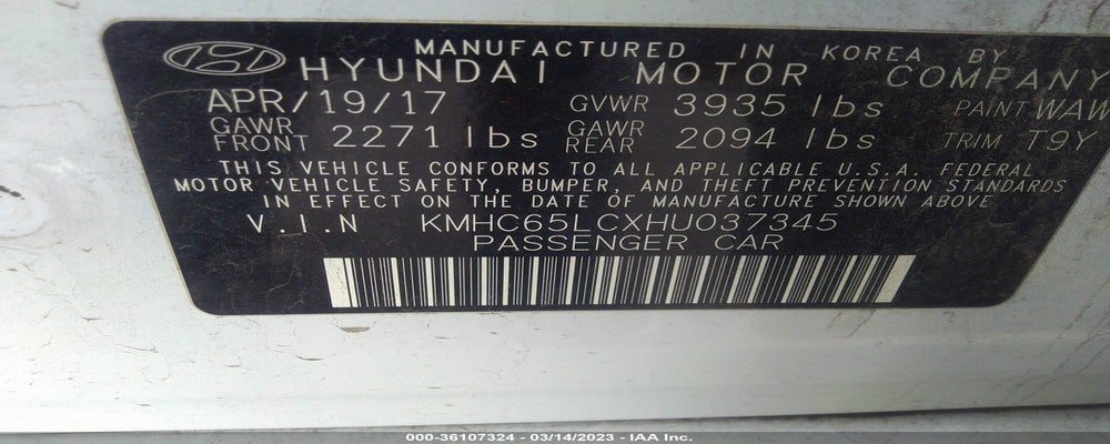 KMHC65LCXHU037345 2017 HYUNDAI IONIQ HYBRID photo no. 9