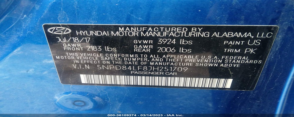 5NPD84LF8JH251709 2018 HYUNDAI ELANTRA photo no. 9