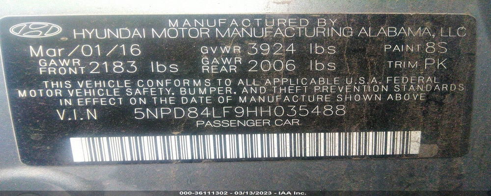 5NPD84LF9HH035488 2017 HYUNDAI ELANTRA photo no. 9