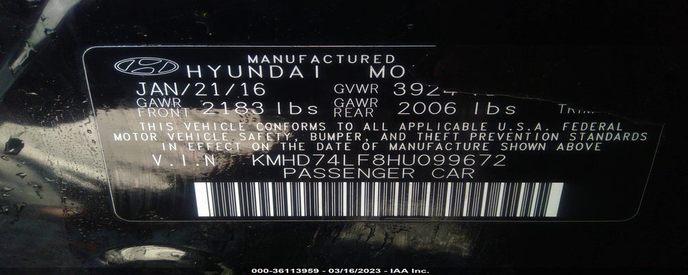 KMHD74LF8HU099672 2017 HYUNDAI ELANTRA photo no. 9