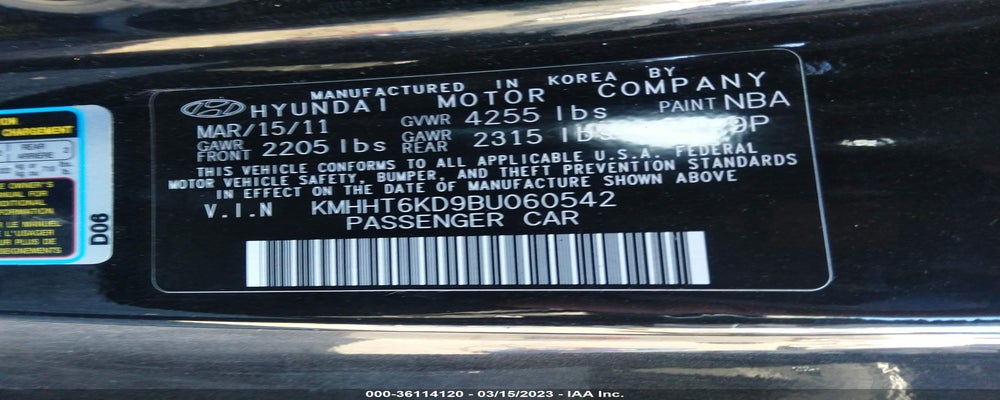 KMHHT6KD9BU060542 2011 HYUNDAI GENESIS COUPE photo no. 9