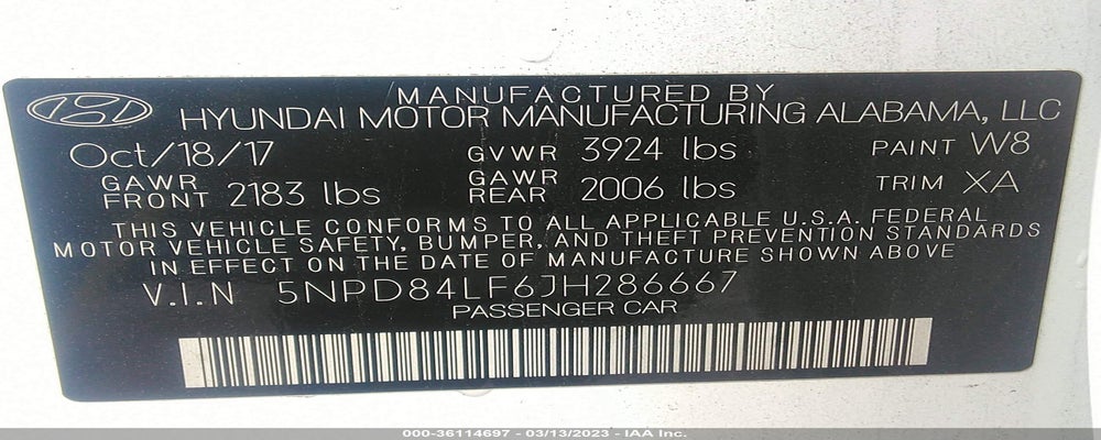 5NPD84LF6JH286667 2018 HYUNDAI ELANTRA photo no. 9