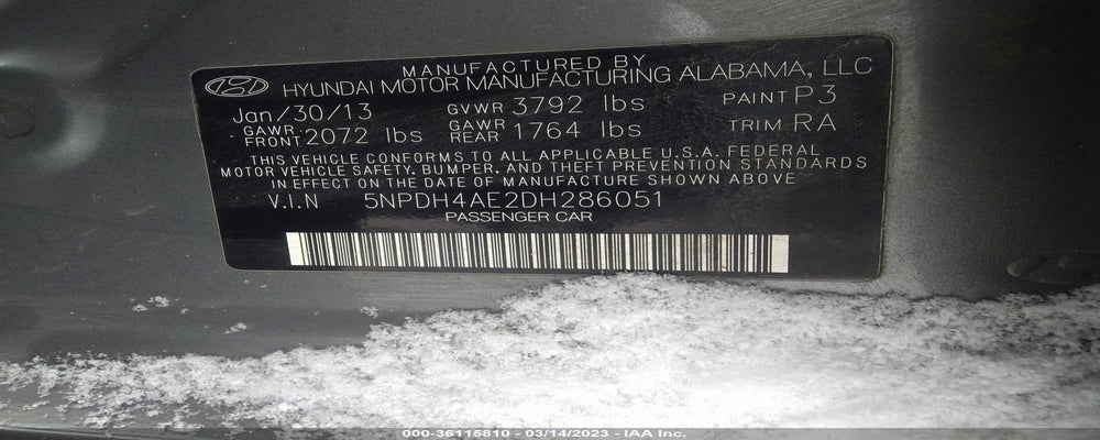 5NPDH4AE2DH286051 2013 HYUNDAI ELANTRA photo no. 9