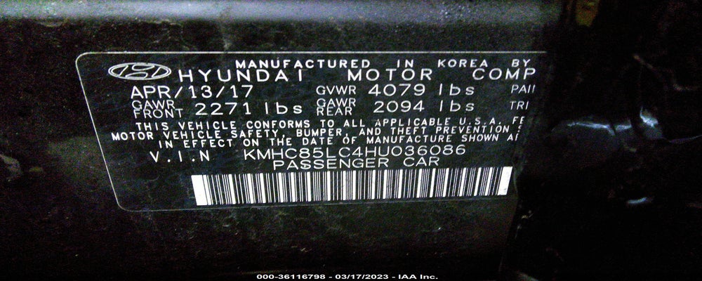 KMHC85LC4HU036086 2017 HYUNDAI IONIQ HYBRID photo no. 9