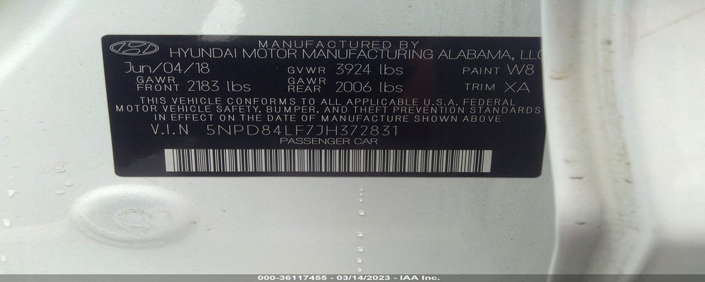 5NPD84LF7JH372831 2018 HYUNDAI ELANTRA photo no. 9
