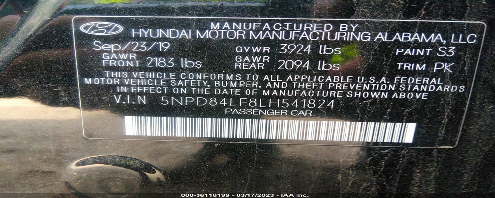 5NPD84LF8LH541824 2020 HYUNDAI ELANTRA photo no. 9