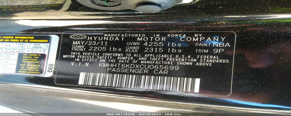 KMHHT6KDXCU065699 2012 HYUNDAI GENESIS COUPE photo no. 9