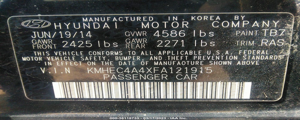 KMHEC4A4XFA121915 2015 HYUNDAI SONATA HYBRID photo no. 9