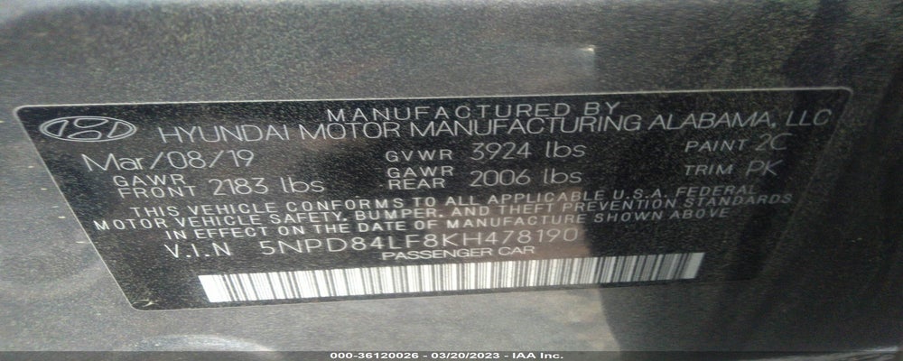 5NPD84LF8KH478190 2019 HYUNDAI ELANTRA photo no. 9