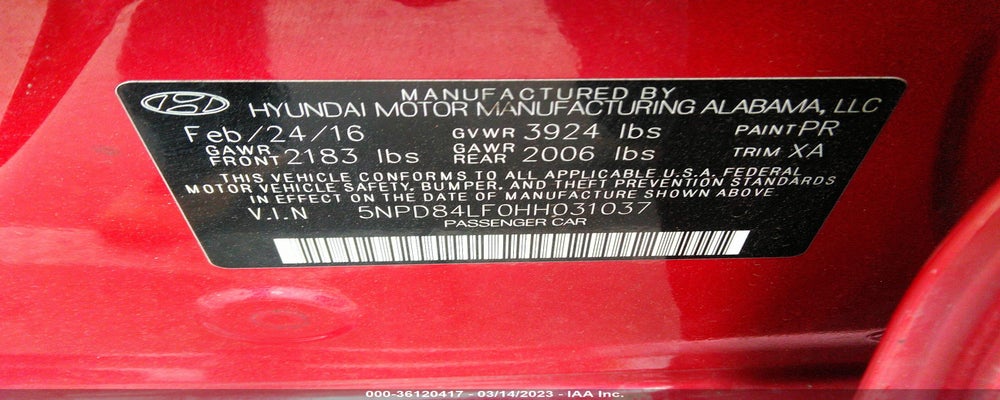 5NPD84LF0HH031037 2017 HYUNDAI ELANTRA photo no. 9