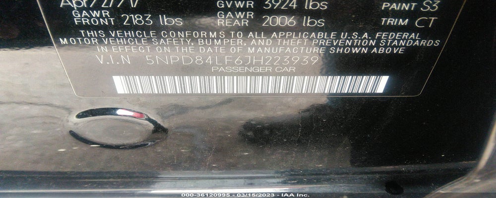 5NPD84LF6JH223939 2018 HYUNDAI ELANTRA photo no. 9