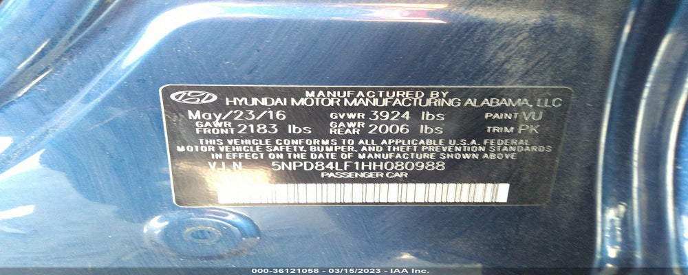 5NPD84LF1HH080988 2017 HYUNDAI ELANTRA photo no. 9