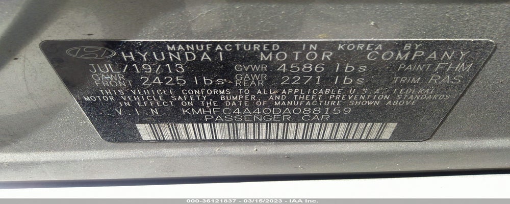 KMHEC4A40DA088159 2013 HYUNDAI SONATA HYBRID photo no. 9