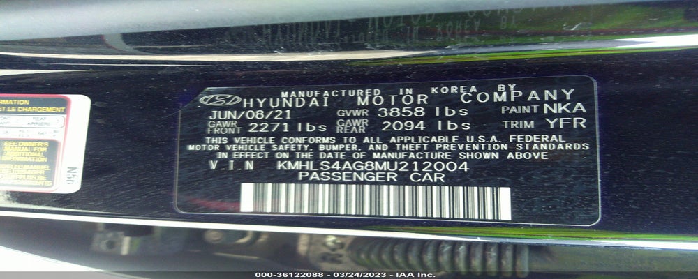 KMHLS4AG8MU212004 2021 HYUNDAI ELANTRA photo no. 9
