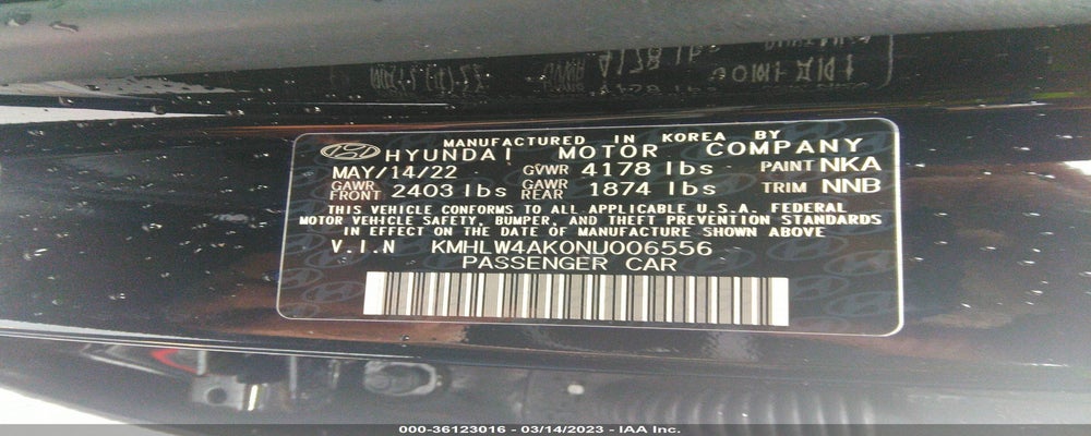 KMHLW4AK0NU006556 2022 HYUNDAI ELANTRA N photo no. 9
