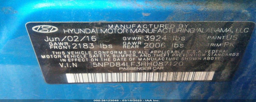 5NPD84LF3HH087120 2017 HYUNDAI ELANTRA photo no. 9