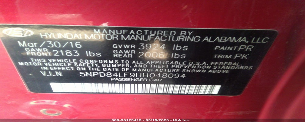5NPD84LF9HH048094 2017 HYUNDAI ELANTRA photo no. 9