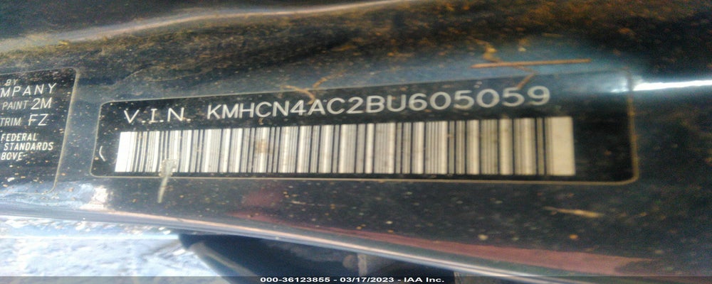 KMHCN4AC2BU605059 2011 HYUNDAI ACCENT photo no. 9