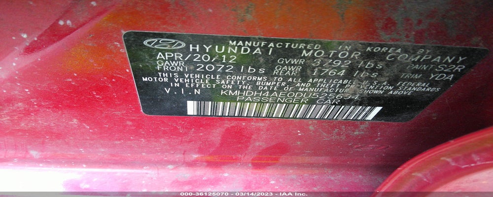 KMHDH4AE0DU525694 2013 HYUNDAI ELANTRA photo no. 9