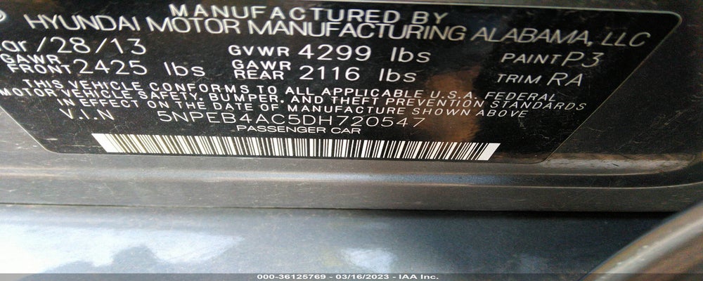 5NPEB4AC5DH720547 2013 HYUNDAI SONATA photo no. 9